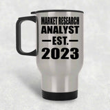 Market Research Analyst Established EST. 2023 - Silver Travel Mug