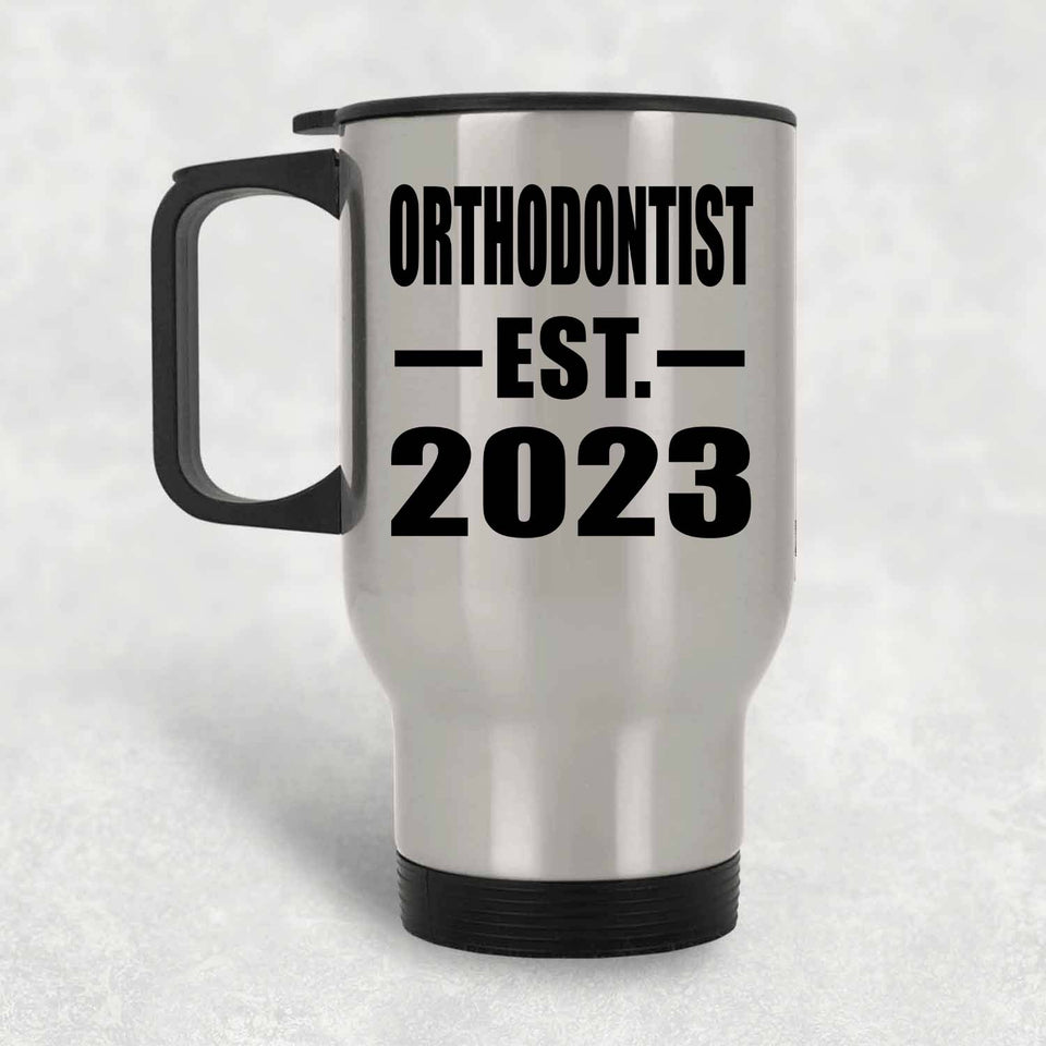 Orthodontist Established EST. 2023 - Silver Travel Mug