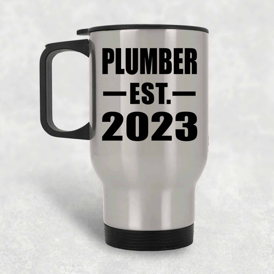 Plumber Established EST. 2023 - Silver Travel Mug