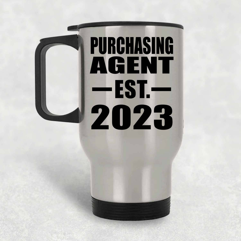 Purchasing Agent Established EST. 2023 - Silver Travel Mug