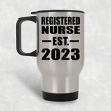 Registered Nurse Established EST. 2023 - Silver Travel Mug