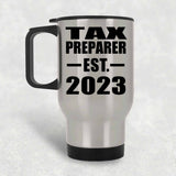 Tax Preparer Established EST. 2023 - Silver Travel Mug