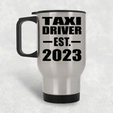 Taxi Driver Established EST. 2023 - Silver Travel Mug