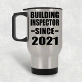 Building Inspector Since 2021 - Silver Travel Mug