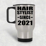 Hair Stylist Since 2021 - Silver Travel Mug