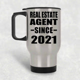 Real Estate Agent Since 2021 - Silver Travel Mug