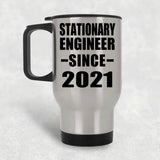 Stationary Engineer Since 2021 - Silver Travel Mug
