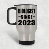 Biologist Since 2023 - Silver Travel Mug