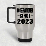 Conservationist Since 2023 - Silver Travel Mug