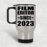 Film Editor Since 2023 - Silver Travel Mug