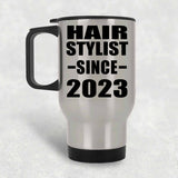 Hair Stylist Since 2023 - Silver Travel Mug
