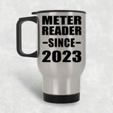 Meter Reader Since 2023 - Silver Travel Mug