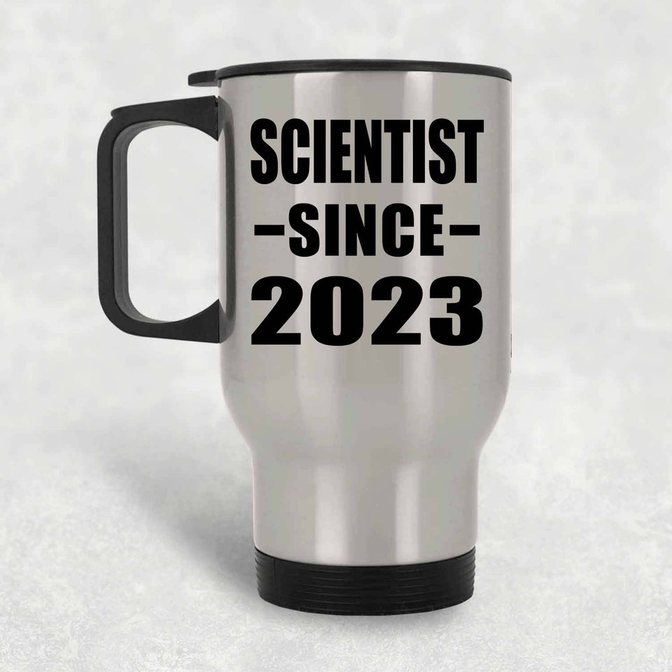 Scientist Since 2023 - Silver Travel Mug