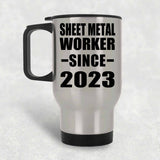 Sheet Metal Worker Since 2023 - Silver Travel Mug