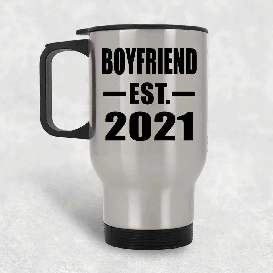 Boyfriend Established EST. 2021 - Silver Travel Mug