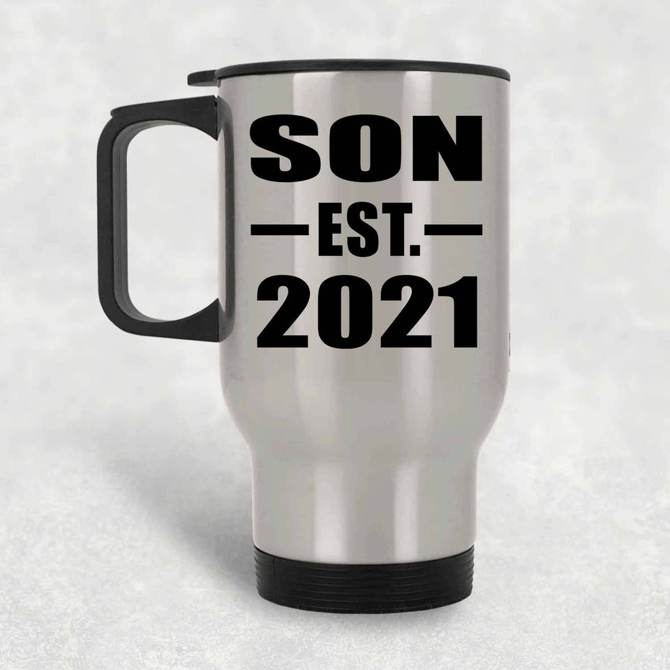 Son Established EST. 2021 - Silver Travel Mug