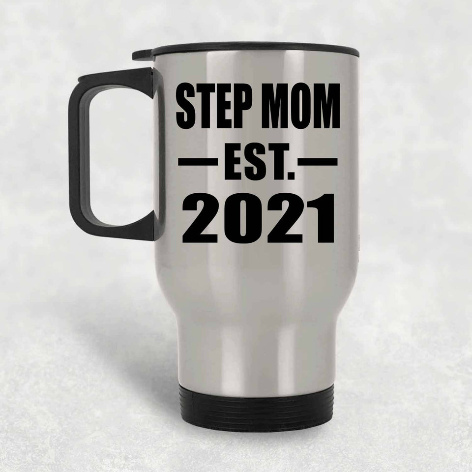Step Mom Established EST. 2021 - Silver Travel Mug