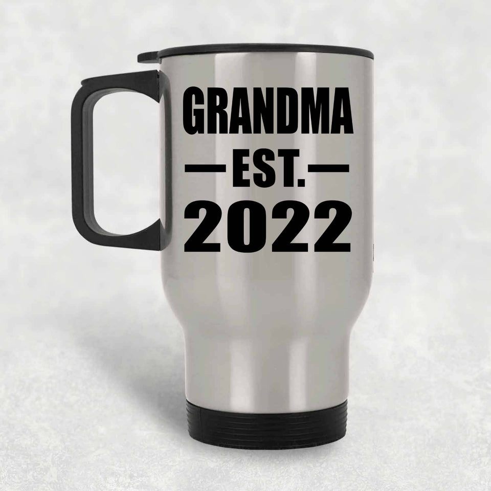 Grandma Established EST. 2022 - Silver Travel Mug