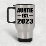 Auntie Established EST. 2023 - Silver Travel Mug