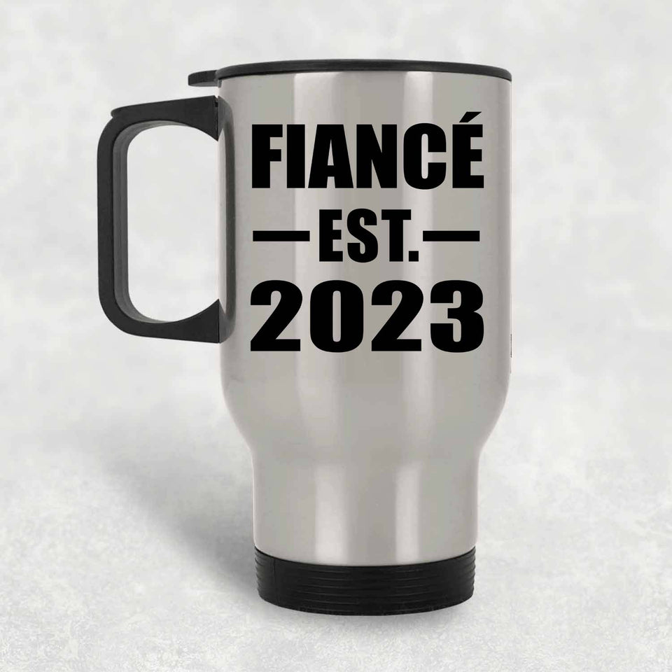 Fiance Established EST. 2023 - Silver Travel Mug