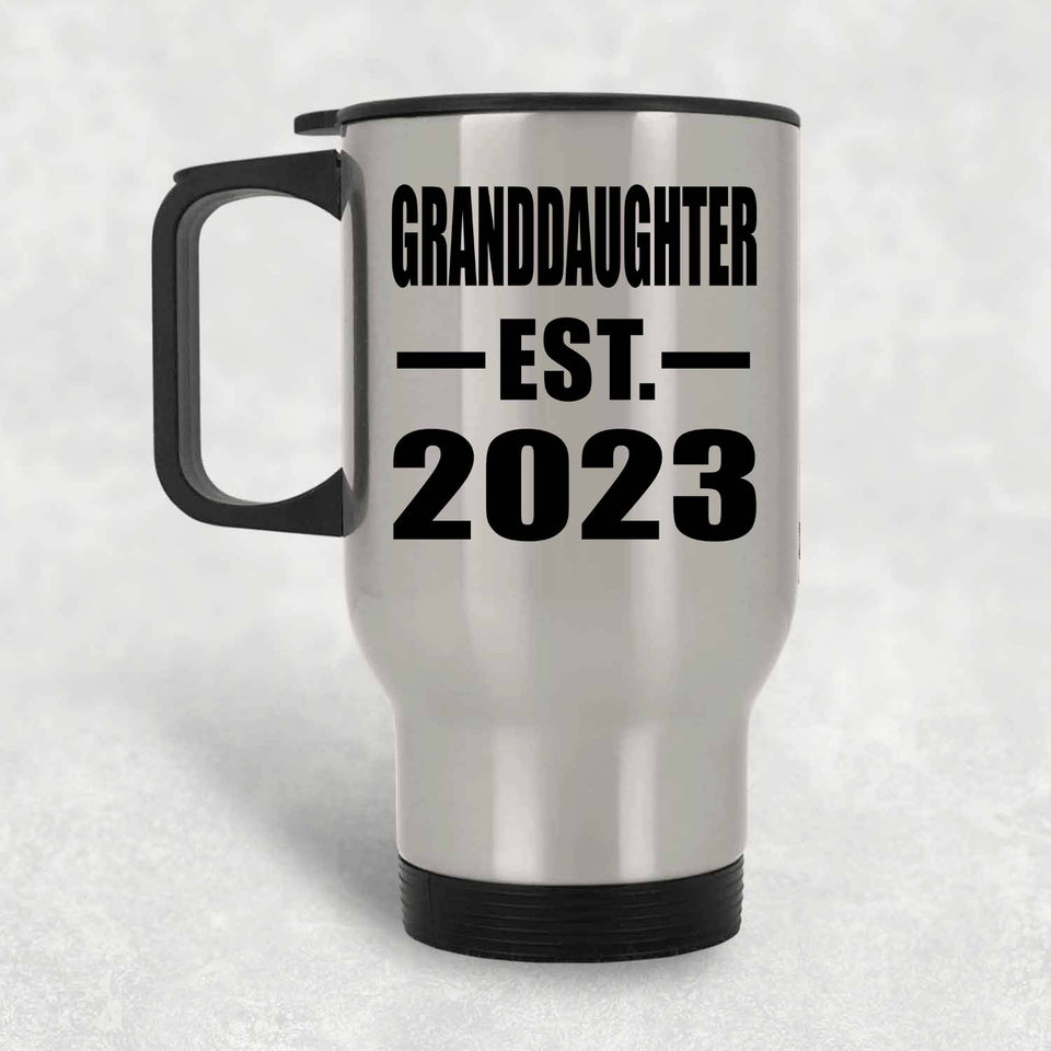 Granddaughter Established EST. 2023 - Silver Travel Mug