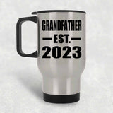 Grandfather Established EST. 2023 - Silver Travel Mug