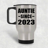 Auntie Since 2023 - Silver Travel Mug
