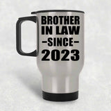 Brother In Law Since 2023 - Silver Travel Mug
