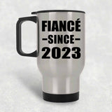 Fiance Since 2023 - Silver Travel Mug