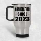 Grandfather Since 2023 - Silver Travel Mug