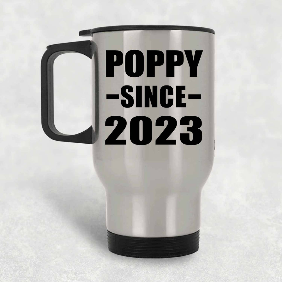 Poppy Since 2023 - Silver Travel Mug