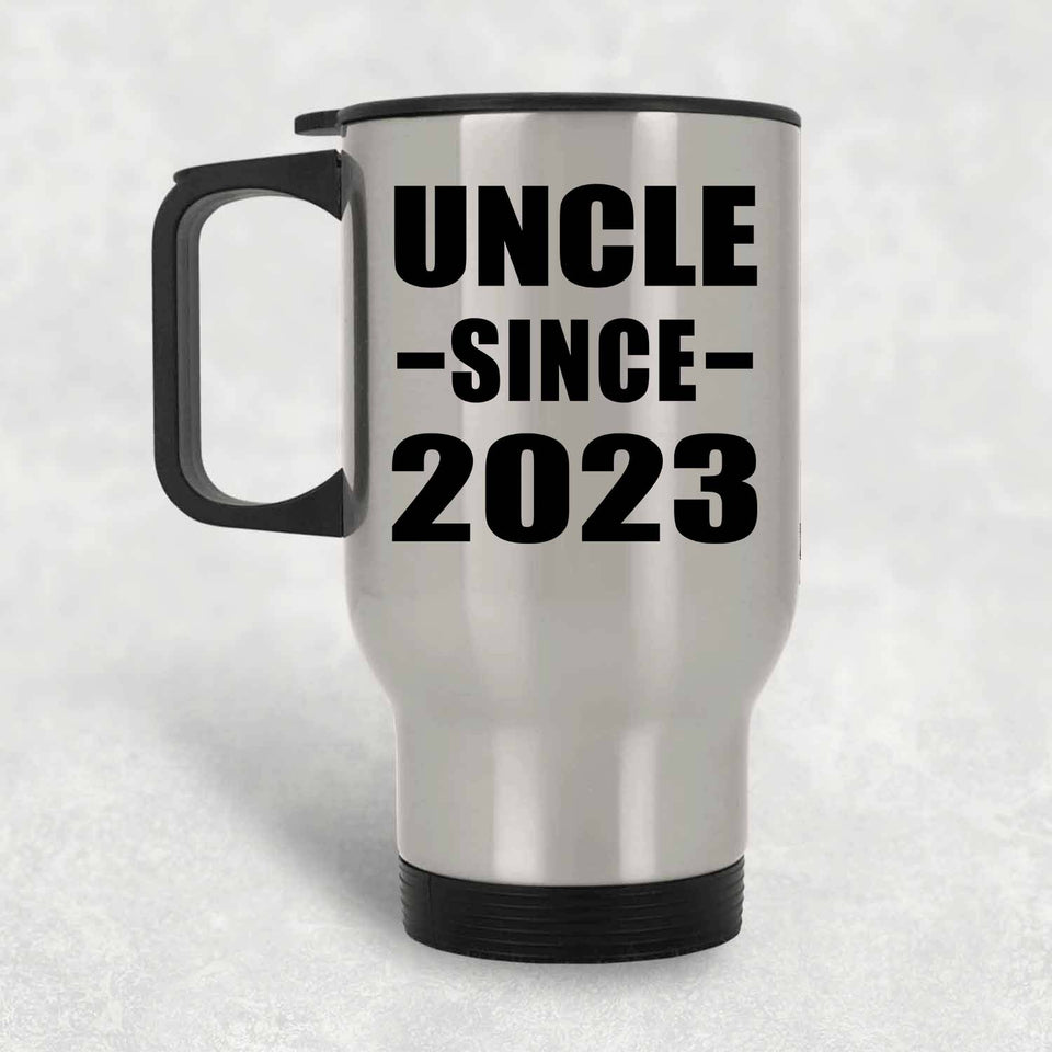 Uncle Since 2023 - Silver Travel Mug