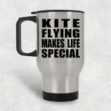 Kite Flying Makes Life Special - Travel Mug Silver