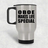 Oboe Makes Life Special - Travel Mug Silver
