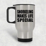 Snorkeling Makes Life Special - Travel Mug Silver