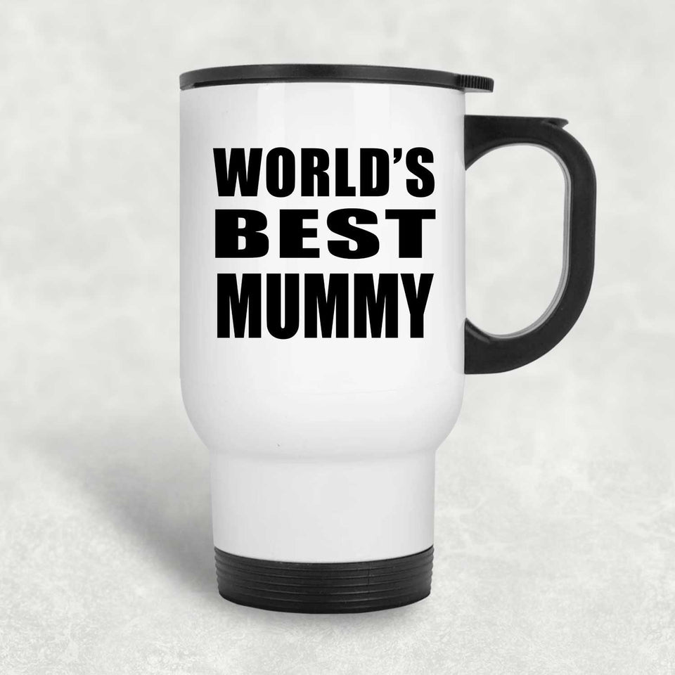 World's Best Mummy - White Travel Mug