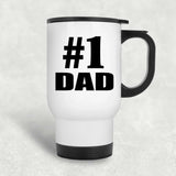 Number One #1 Dad - White Travel Mug