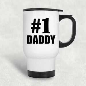 Number One #1 Daddy - White Travel Mug