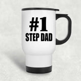 Number One #1 Step Dad - White Travel Mug