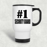 Number One #1 Security Guard - White Travel Mug