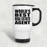 World's Best Real Estate Agent - White Travel Mug