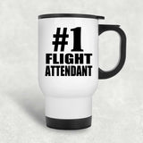 Number One #1 Flight Attendant - White Travel Mug