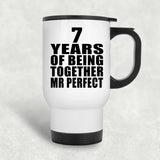 7th Anniversary 7 Years Of Being Mr Perfect - White Travel Mug