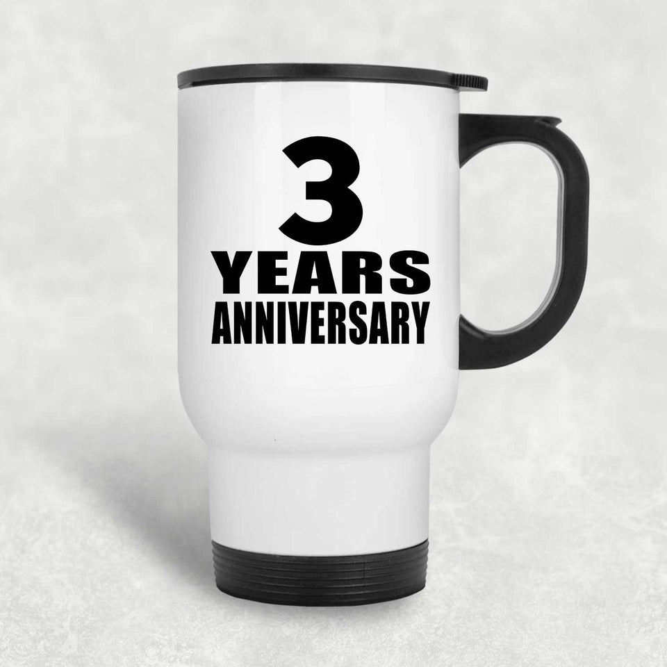 3rd Anniversary 3 Years - White Travel Mug