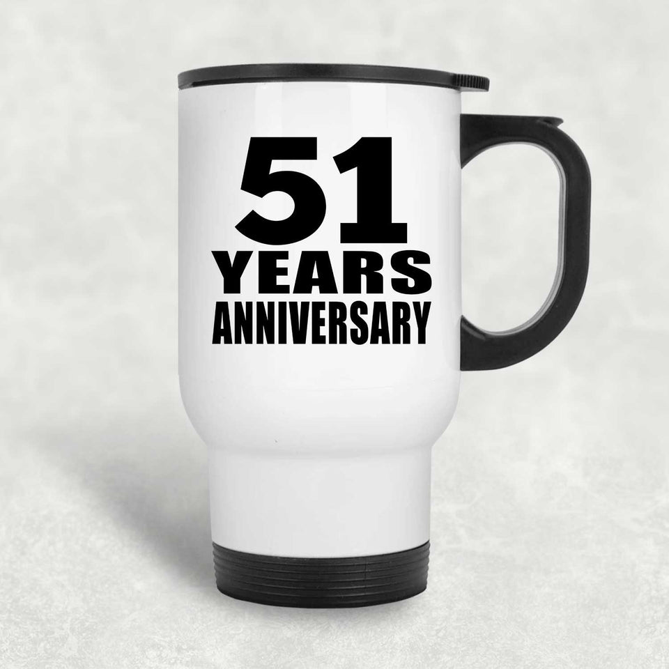 51st Anniversary 51 Years - White Travel Mug