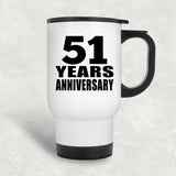 51st Anniversary 51 Years - White Travel Mug