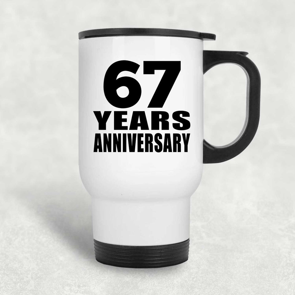 67th Anniversary 67 Years - White Travel Mug