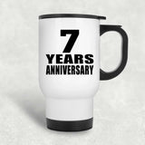 7th Anniversary 7 Years - White Travel Mug