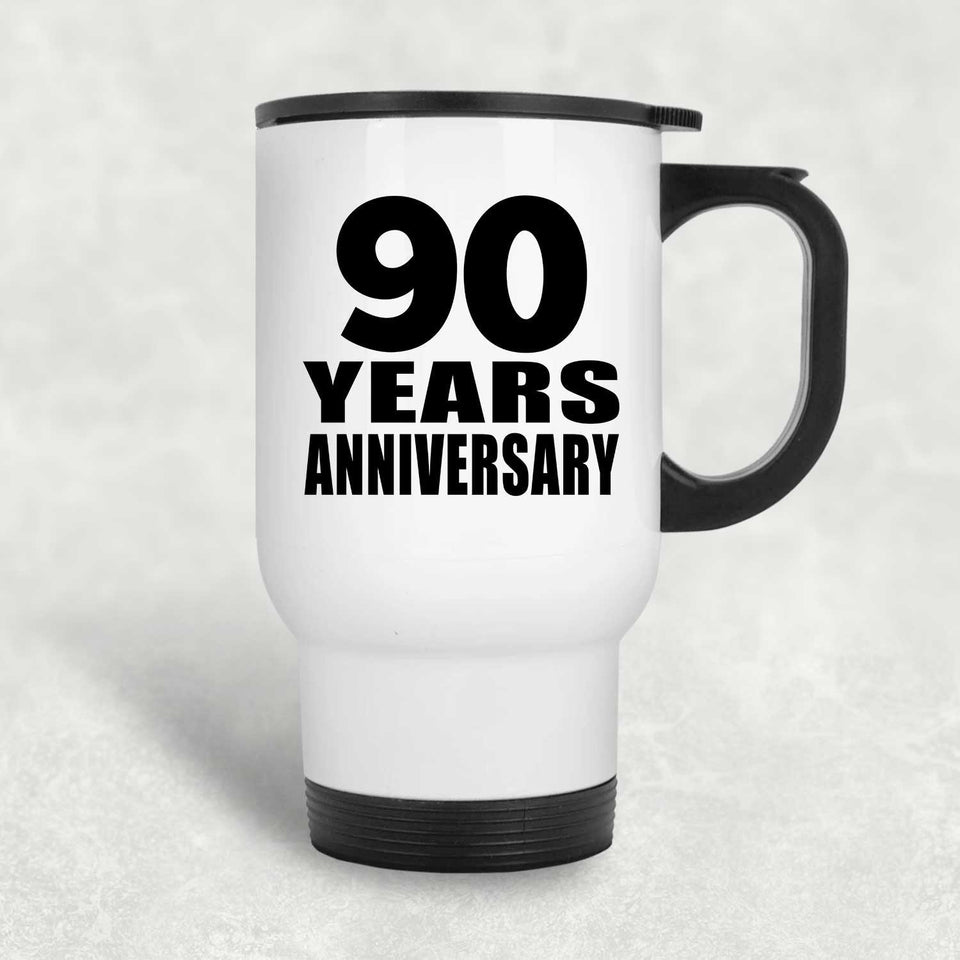 90th Anniversary 90 Years - White Travel Mug