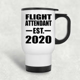 Flight Attendant Established EST. 2020 - White Travel Mug
